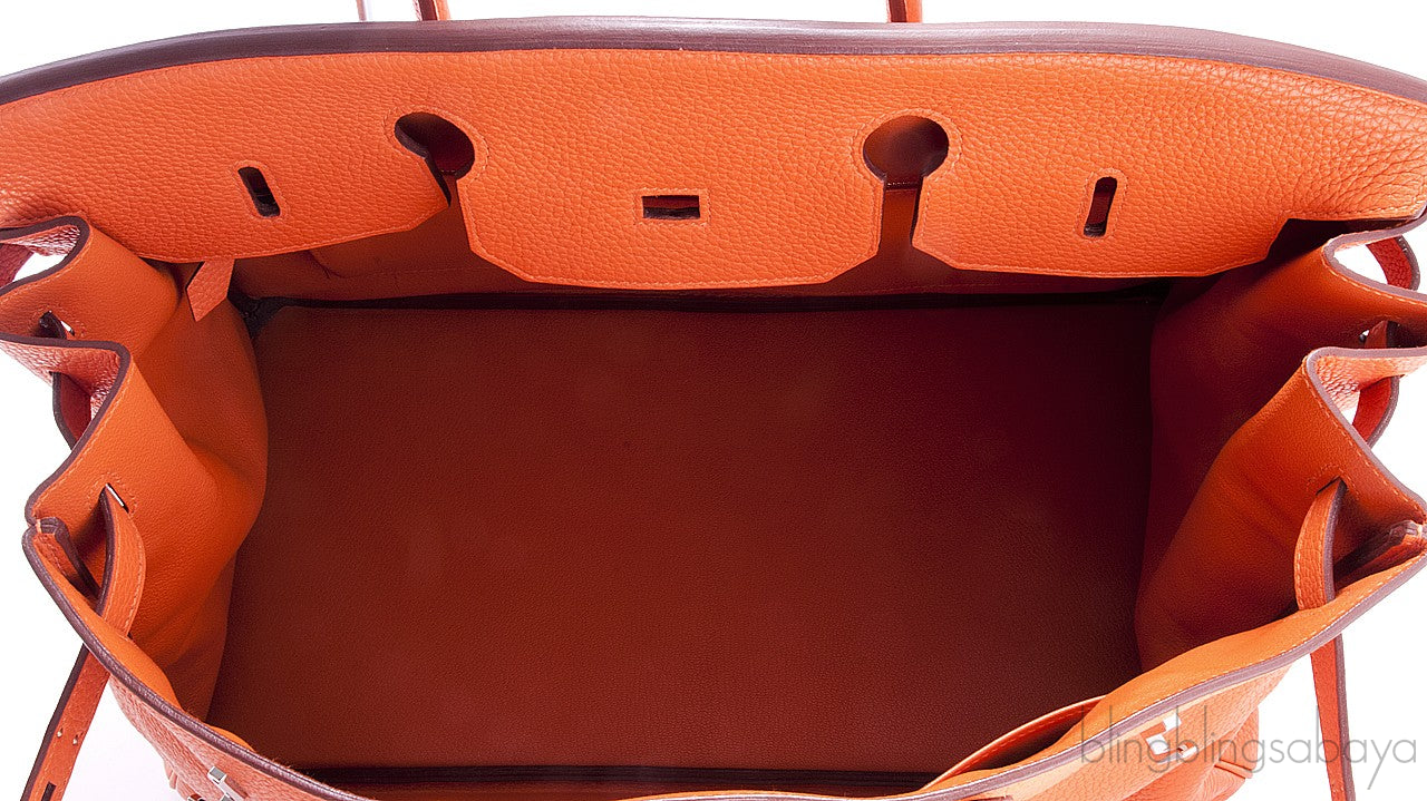Birkin 40 Orange Taurillon Clem