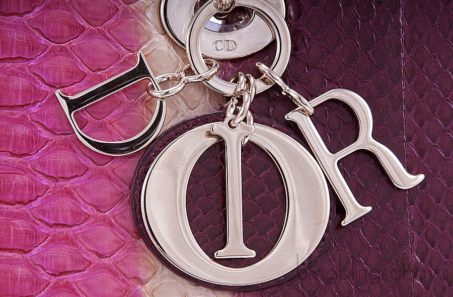 Lady Dior Tricolor Python Ltd. Ed.