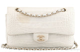 Classic Silver Metallic Crocodile Brass Matte CC