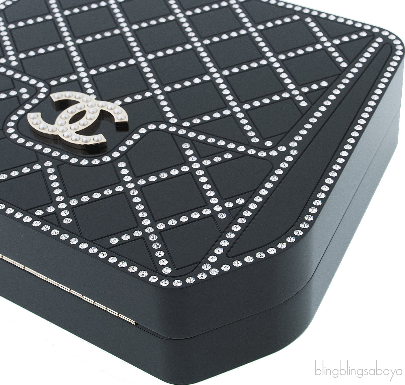 Pearl Quilted Evening Bag W/ Chain