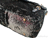 Sequin Black Turn-lock Handle Bag