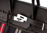 Birkin 35 Ebene Leather & Canvas