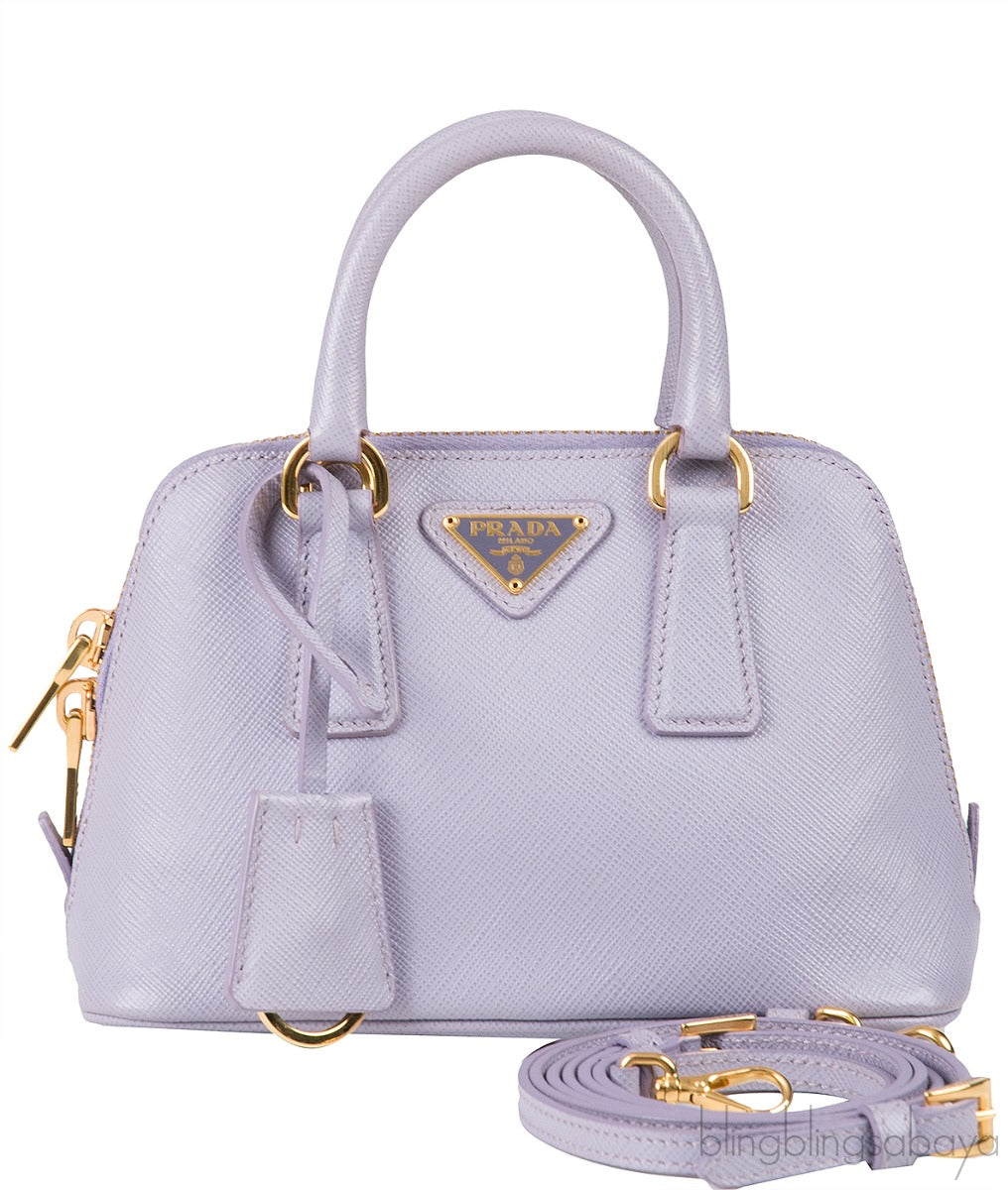 Glicine Saffiano Mini Promenade Bag
