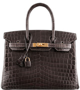 Birkin 30 Graphite Crocodile GHW