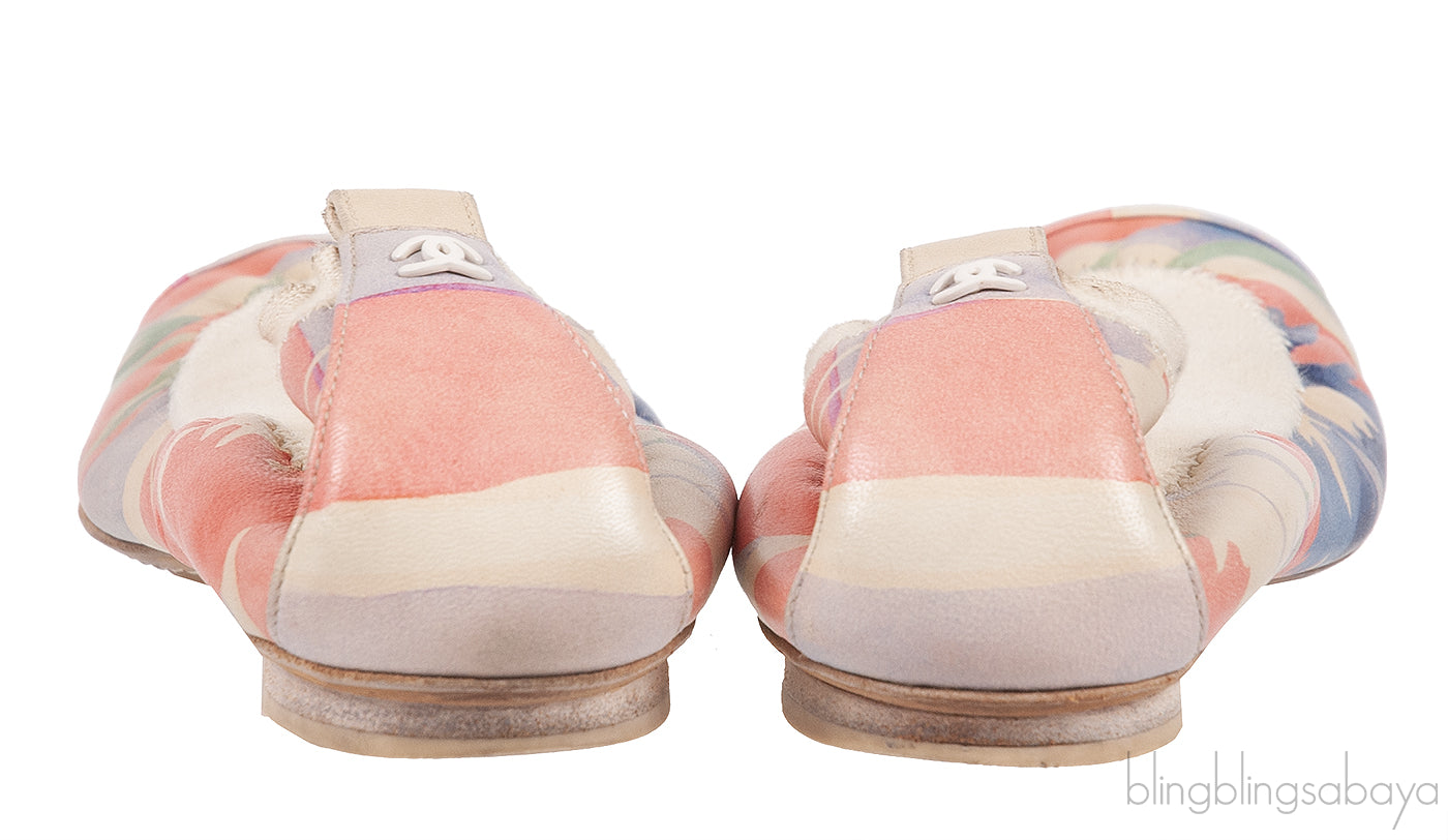 Chanel Multi-color Printed Ballerina Flat