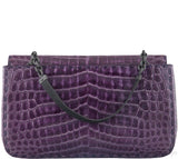 Purple Crocodile Handbag