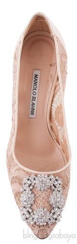 Floral Lace Beige Hangisi Pump