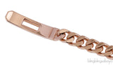 Hermes Kelly Gourmette Link 18k Rose Gold Diamonds Bracelet