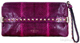 Rockstuds Python Pink Clutch