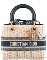Lady Dior Natural Wicker & Dior Oblique Medium