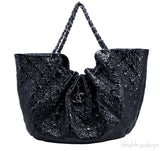 Black Patent XXL Symbol Tote