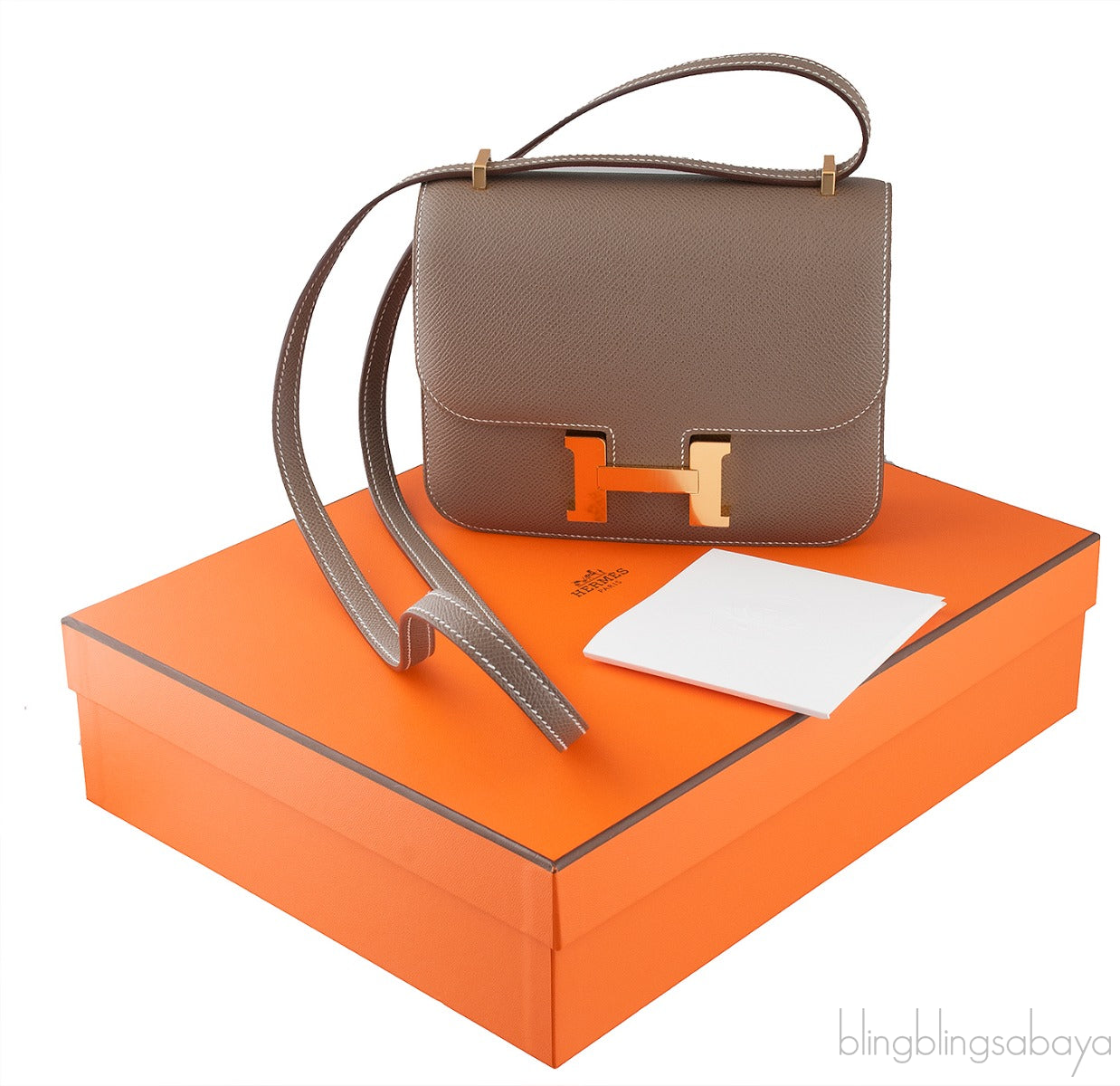 Constance III Mini Epsom Etoupe GHW