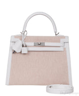 Kelly 25 New White Swift Ecru Beige Toile H PHW