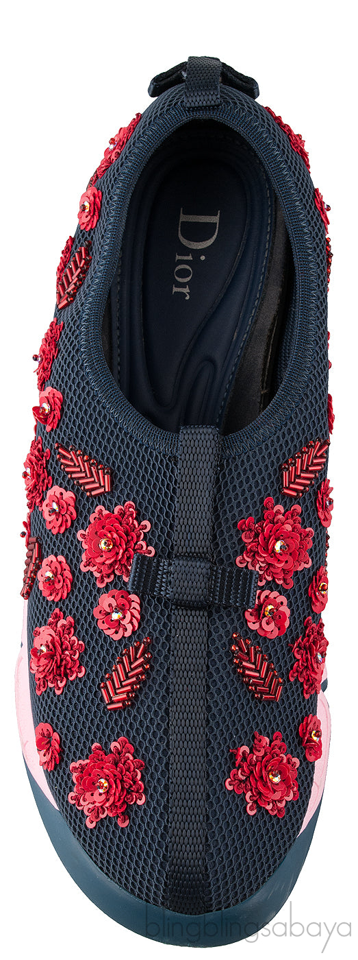 Navy  Blue Dior Fushion Sneakers
