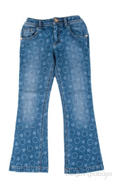 Logo Medusa Pattern Kids Denim Jeans
