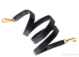Kelly Black Crocodile Shoulder Strap