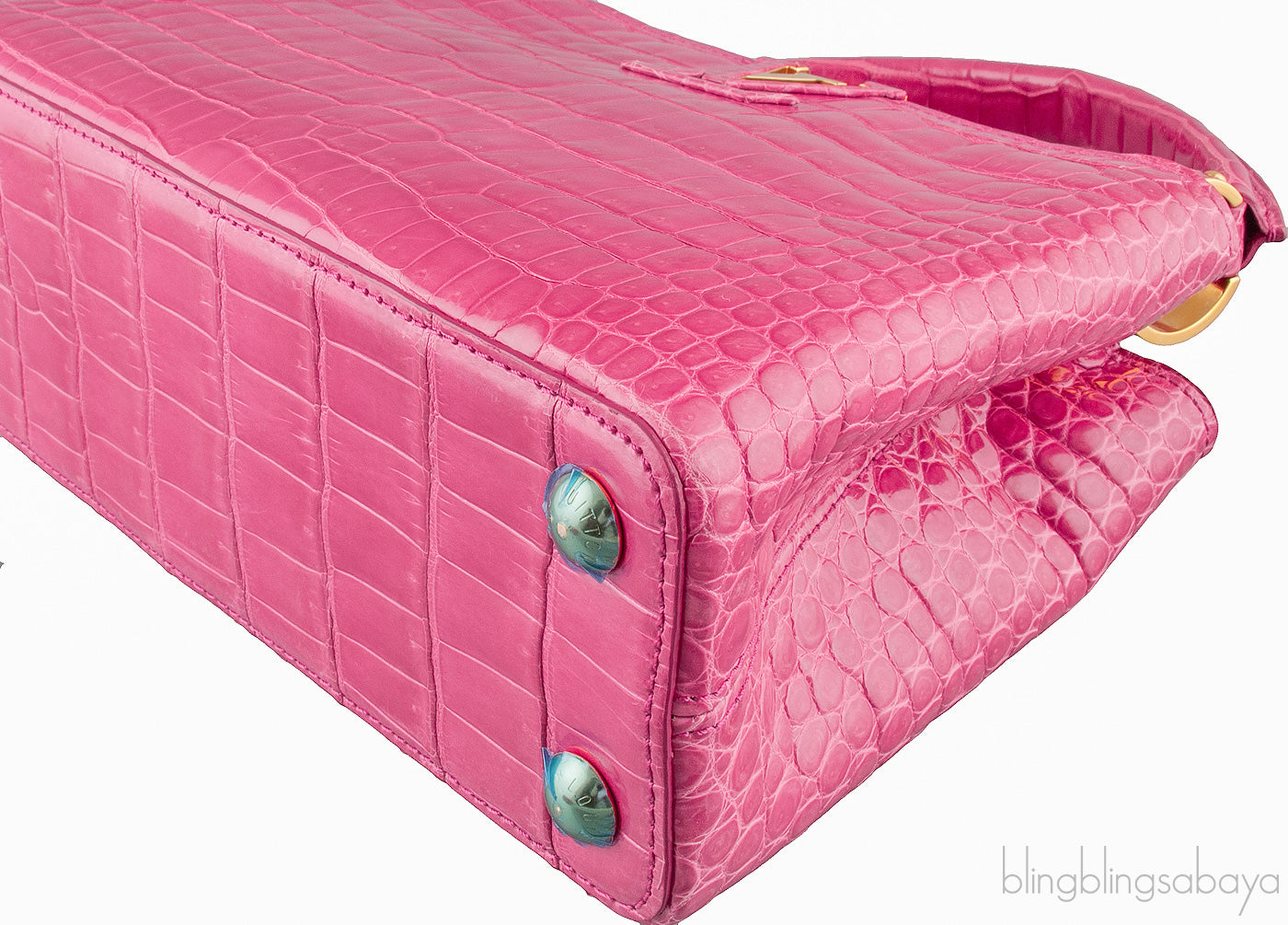 Capucines Fuchsia Pink Crocodile BB