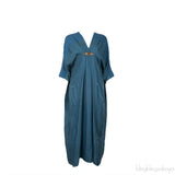 Blue Green CDC Kaftan Dress