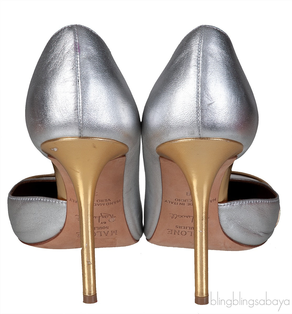 Silver & Gold Pointed Toe Heels