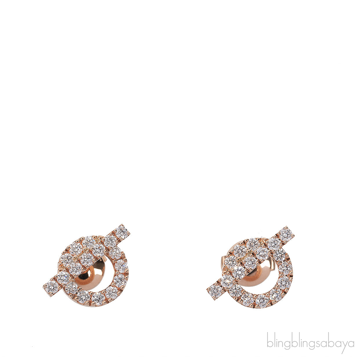 Finesse Pink Gold Diamond Earrings