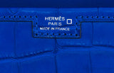 Jige Elan Blue Electric Crocodile Clutch