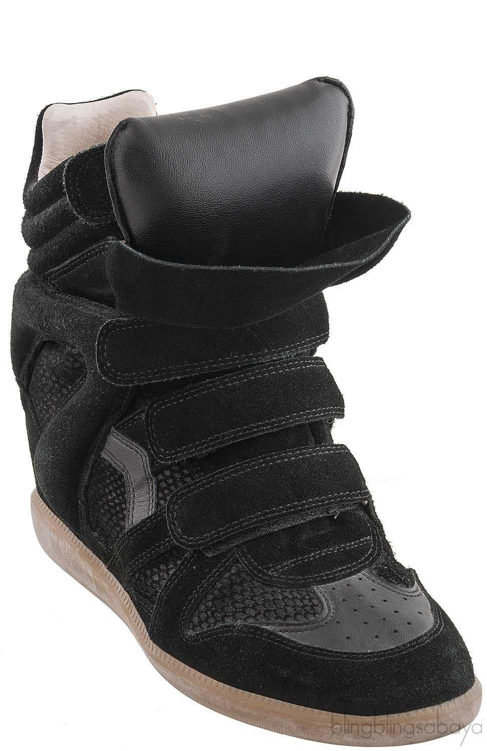 Black Suede Over Basket Sneakers