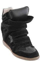 Black Suede Over Basket Sneakers