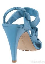 Bottega Veneta Blue Point Leather Slingback Pumps