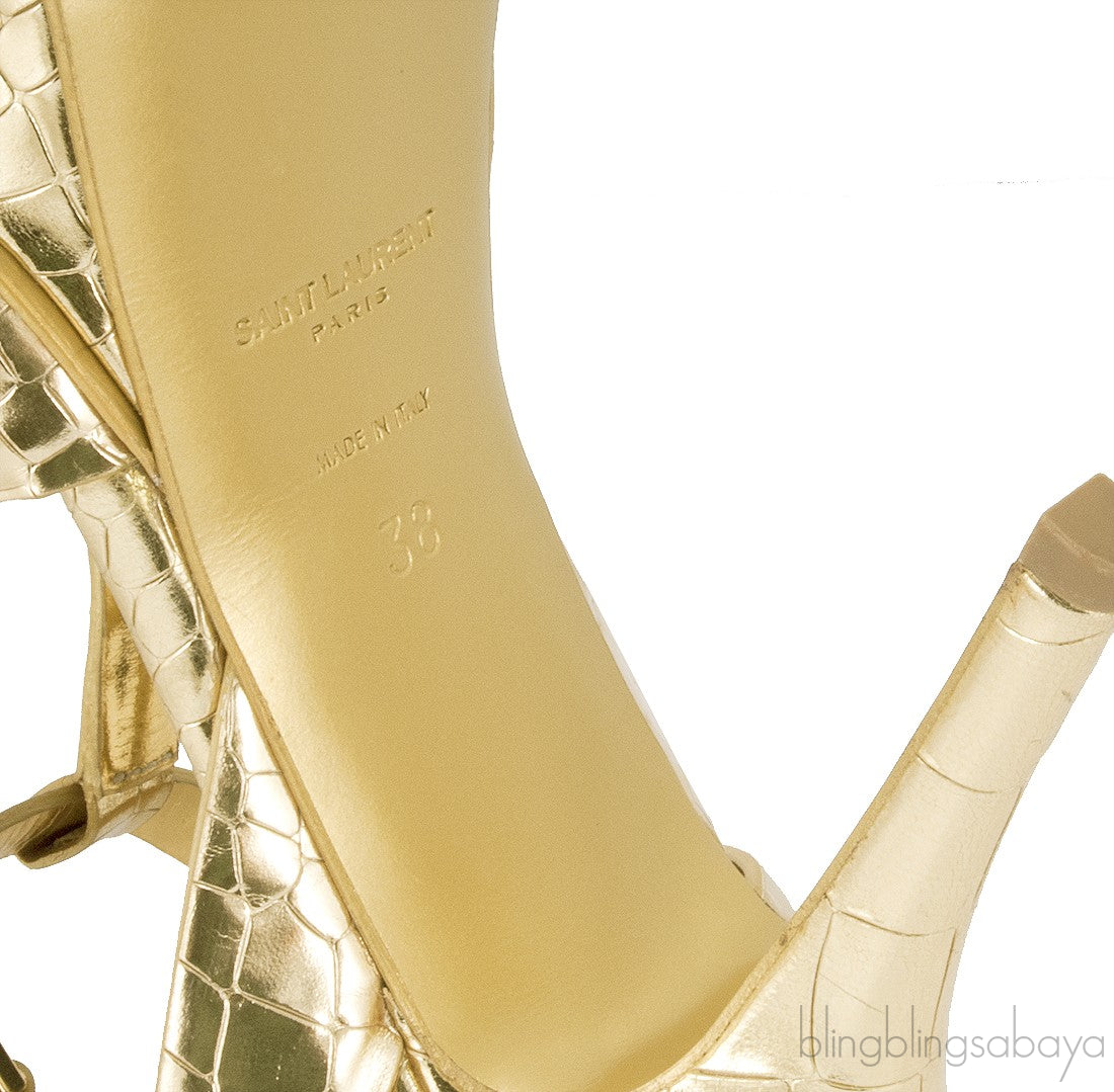 Crocodile Print Gold Tribue