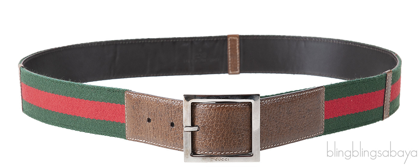 Web Silver Buckle Belt