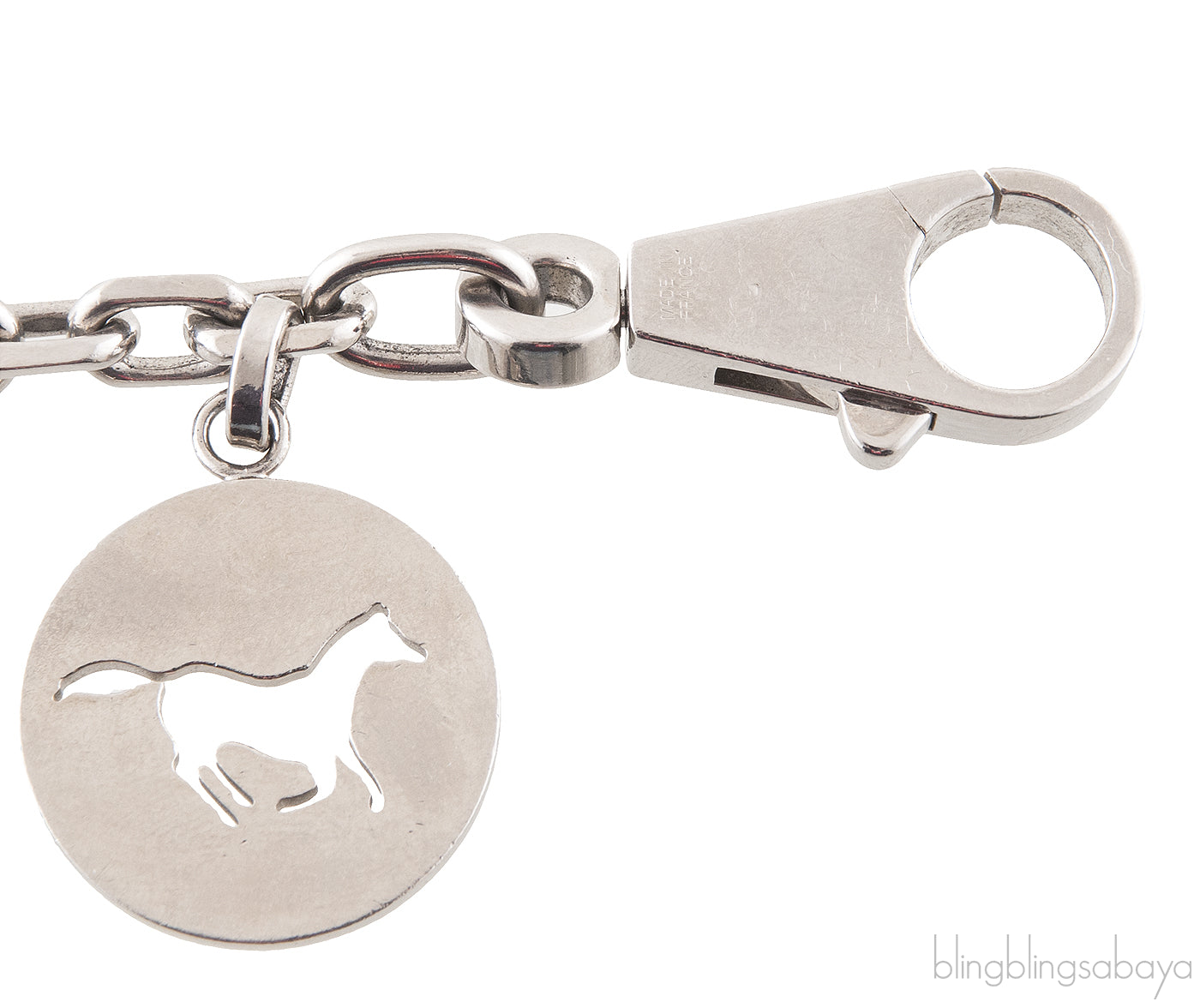 Silver Breloque Horse Dog H Charm