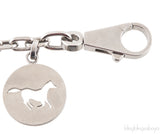 Silver Breloque Horse Dog H Charm