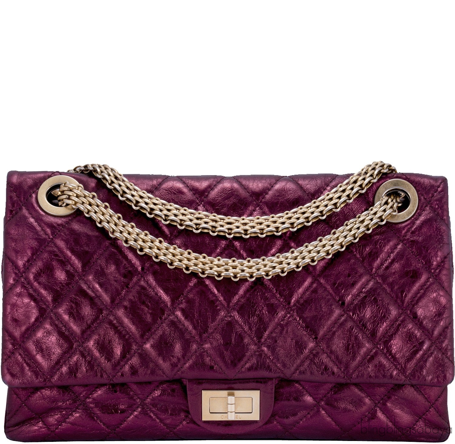 2.55 Reissue Metallic Burgundy Flap