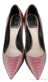 Bi-color Ombre Python Heels