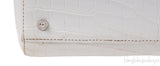 Christian Dior Lady Dior White Printed Crocodile Medium Bag