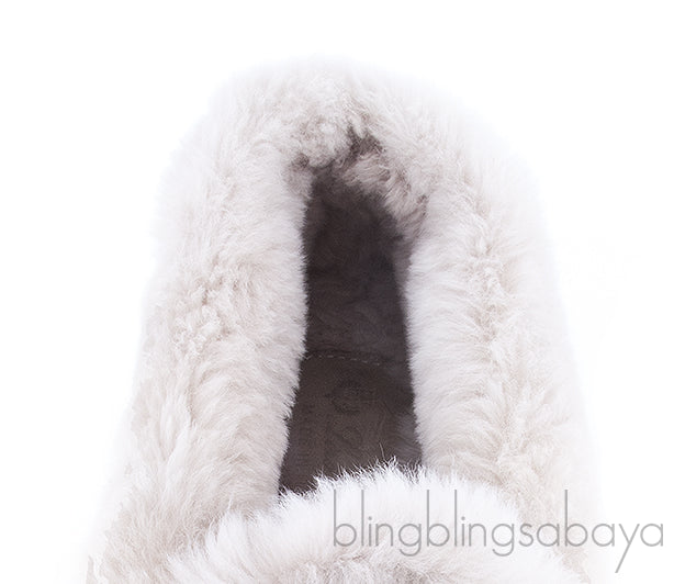 Fur-trimmed Suede Loafers
