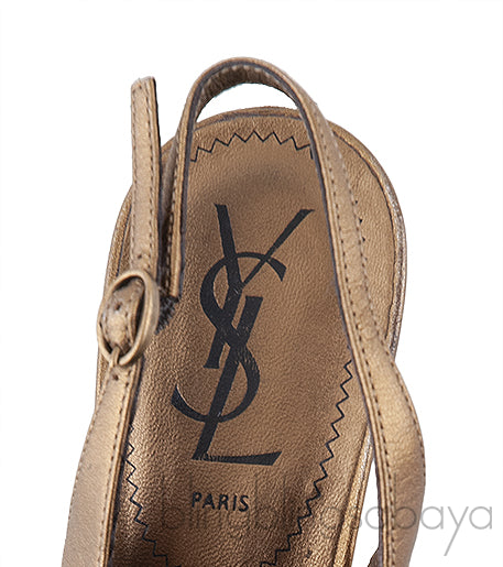 Tribtoo Gold Slingback Pump