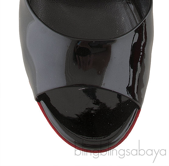 Black Patent Red Platform Heels