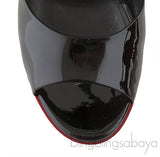 Black Patent Red Platform Heels