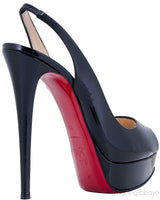 Lady Peep Sling Patent Pump