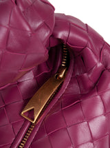 Plum Jodie Mini Knotted Intrecciato Pouch