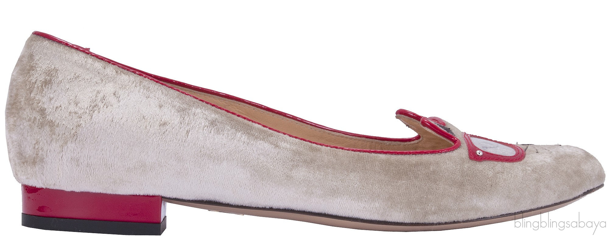 Kitty Sunglasses Beige Flat Shoes