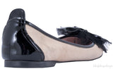 Beige Lace Bow Ballet Flat