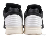 Bi-color White and Black Leather Men Sneakers