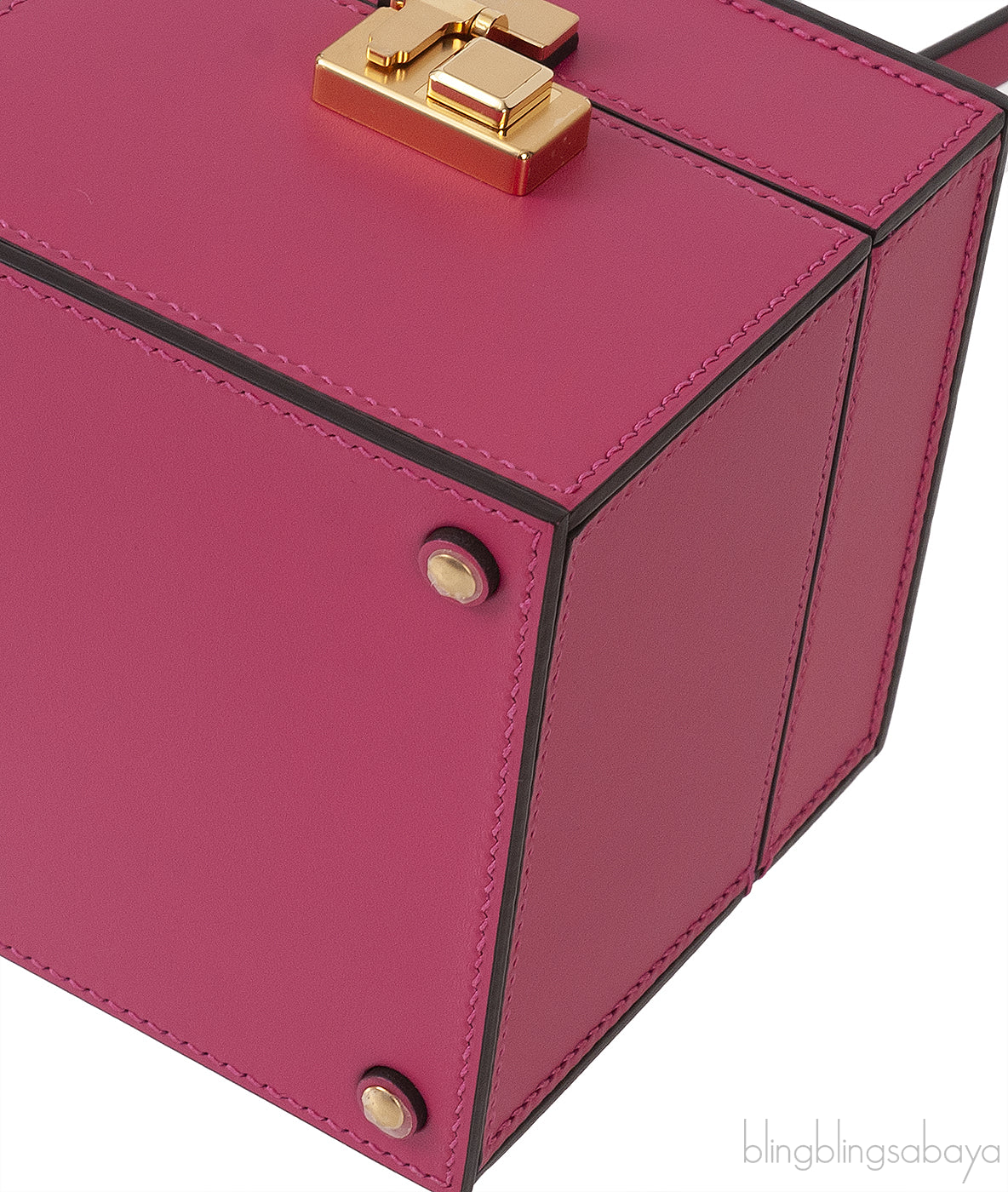 Mini Vanity Case Fuchsia Clutch Bag