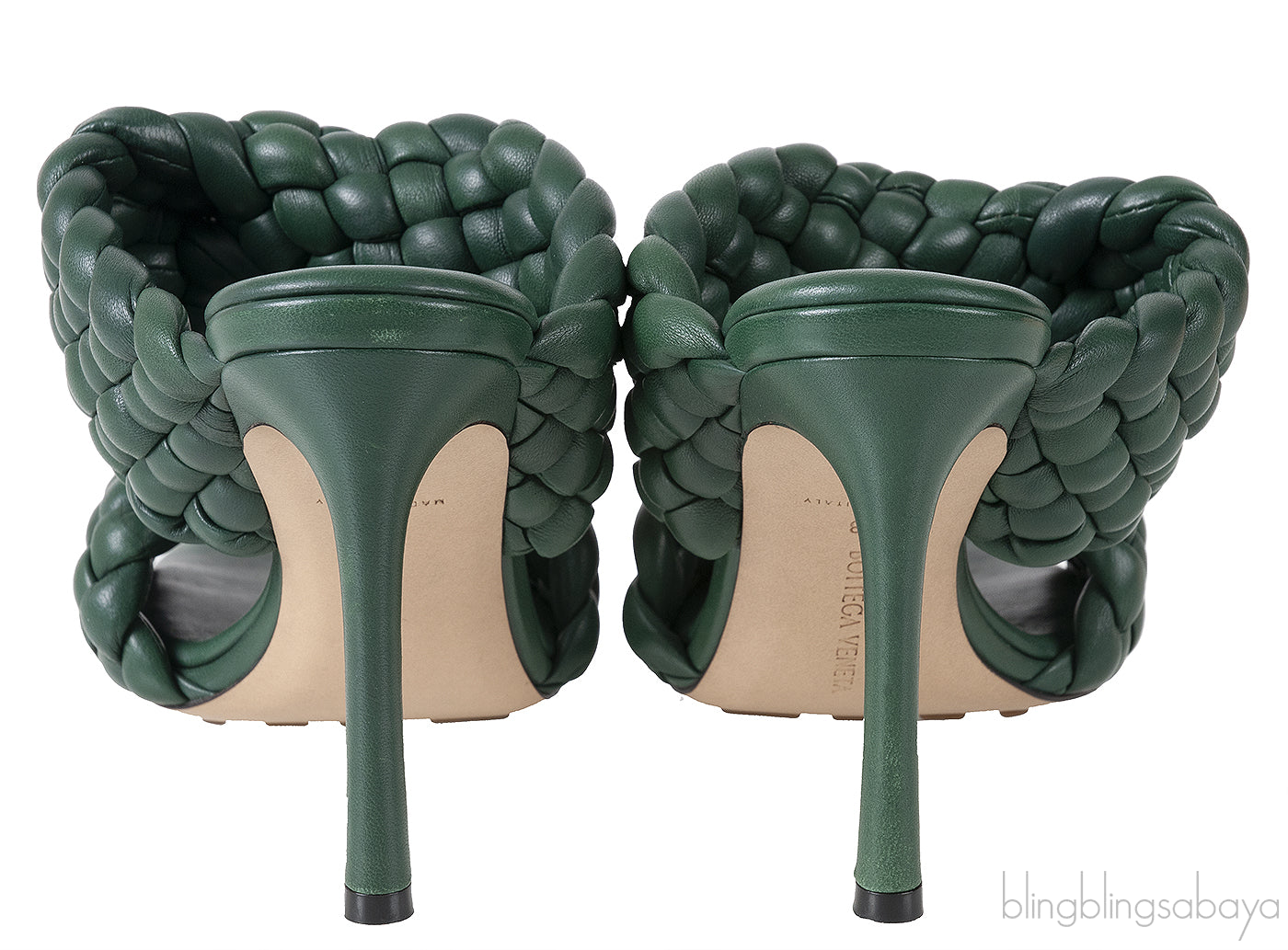 Bottega Veneta Curve Optic Emerald Green Sandals
