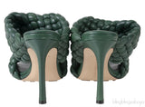 Bottega Veneta Curve Optic Emerald Green Sandals