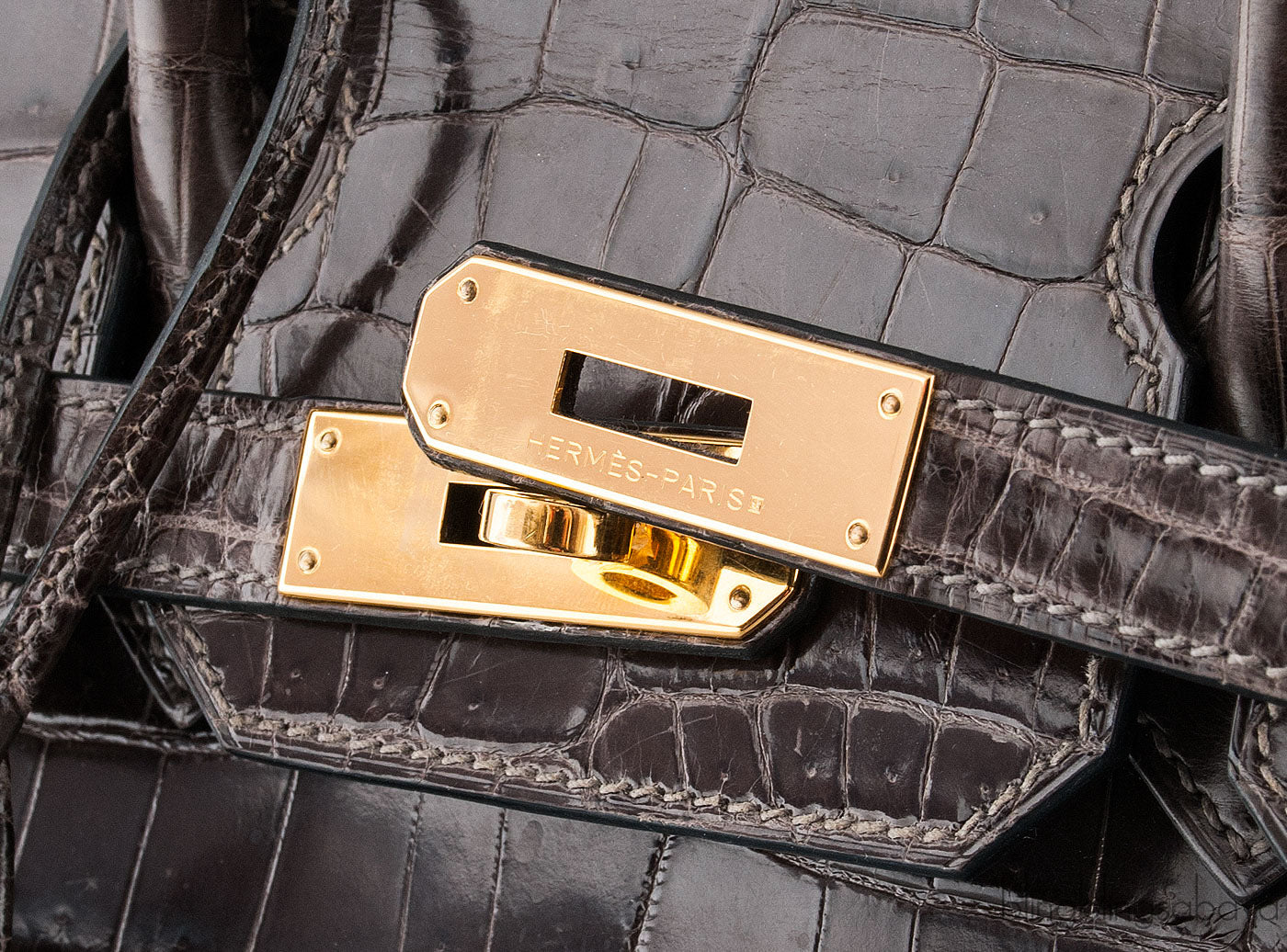 Birkin 30 Graphite Crocodile GHW
