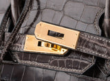 Birkin 30 Graphite Crocodile GHW