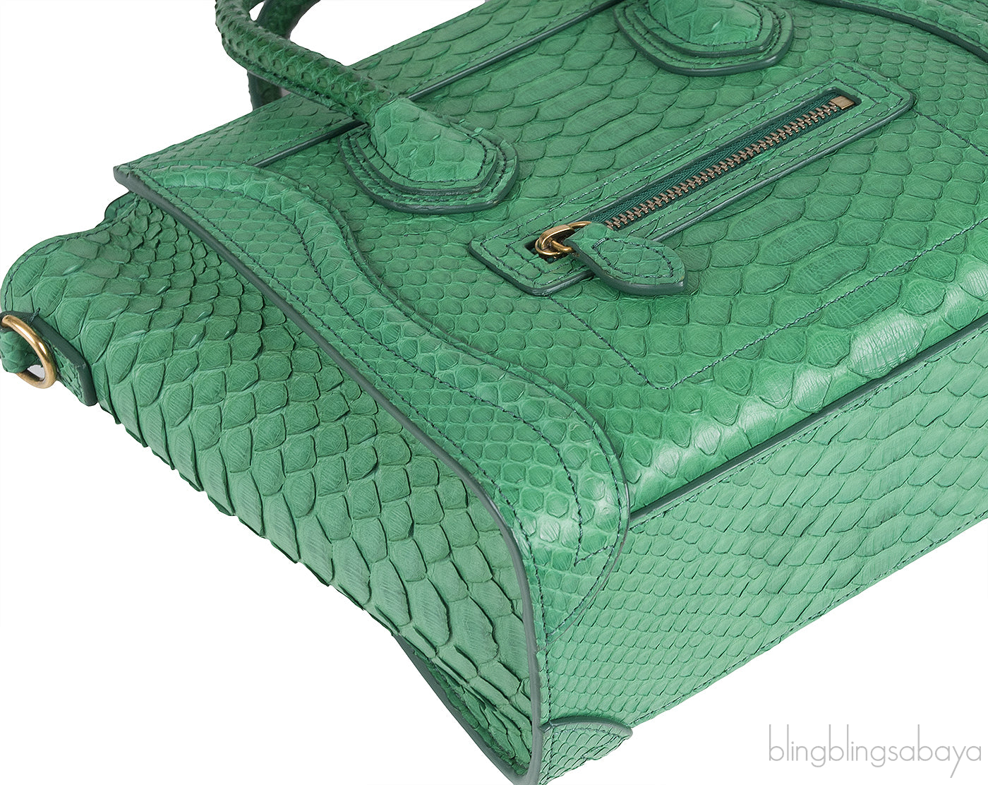 Green Python Nano Luggage